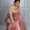 Baby Pink Color Designer Organza Saree | Organza Woven Border Saree | Beautiful Soft Nylon Organza Jacquard Saree | running Blouse